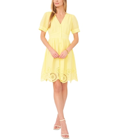 Scalloped Shirt Dress