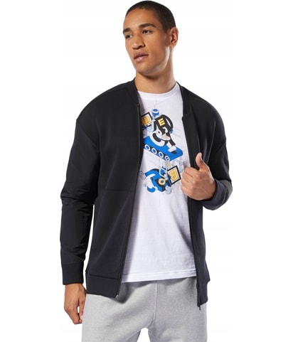 Solid Full Zip Bomber Jacket