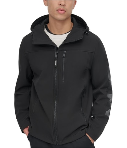 Zip-Front Hooded Logo Windbreaker Jacket