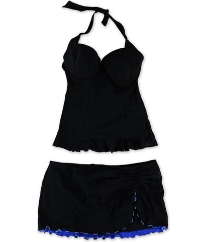 Peplum Ruffle Skirt 2 Piece Tankini