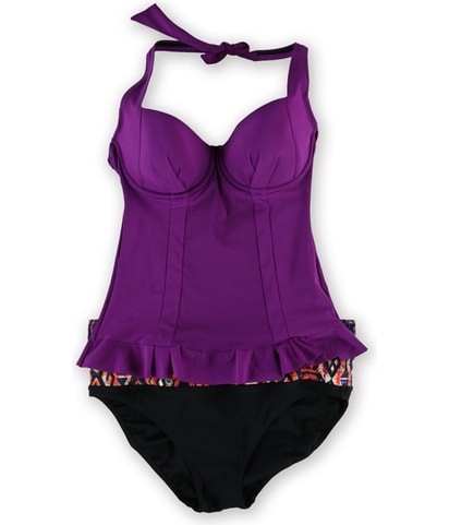 Peplum Aztec Ruffle 2 Piece Tankini