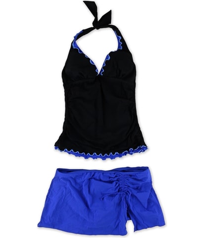 Tri Color Scallop Skirt 2 Piece Tankini
