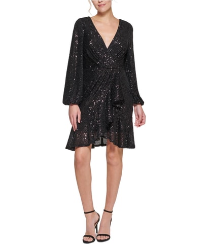 Pleated Wrap Dress