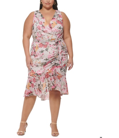 Ruched Midi Bodycon Dress