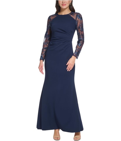 Sequined Formal Evening Gown Dress