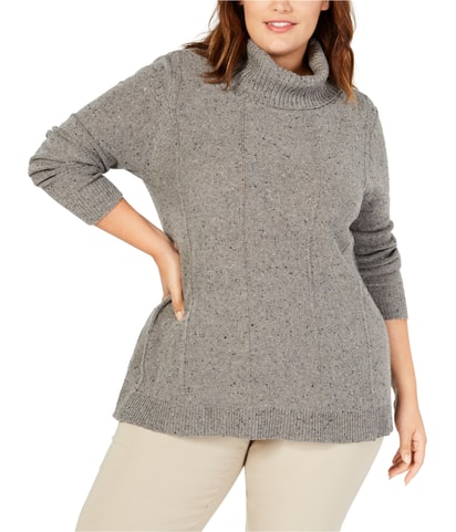 Turtleneck Tunic Knit Sweater