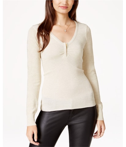 Zip-Front Pullover Sweater