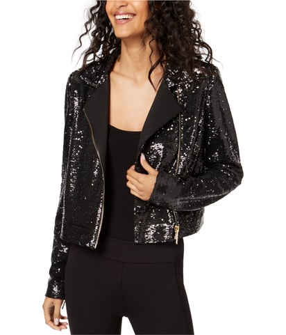 Cassie Sequined Motorcycle Jacket