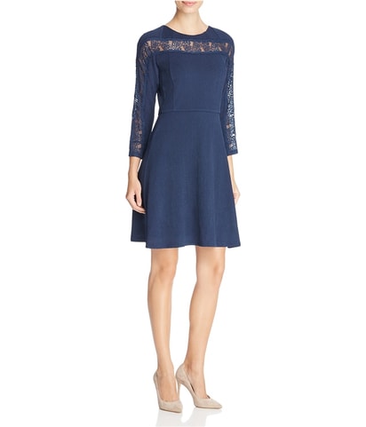 Lace Inset Shift Dress