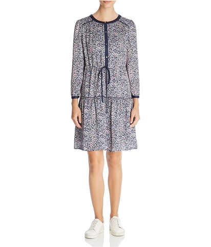 Abstract Drop Waist Dress