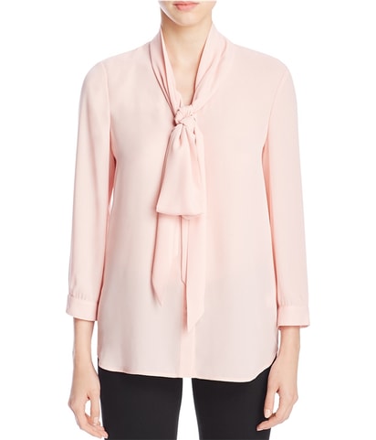 Tie Neck Button Up Shirt