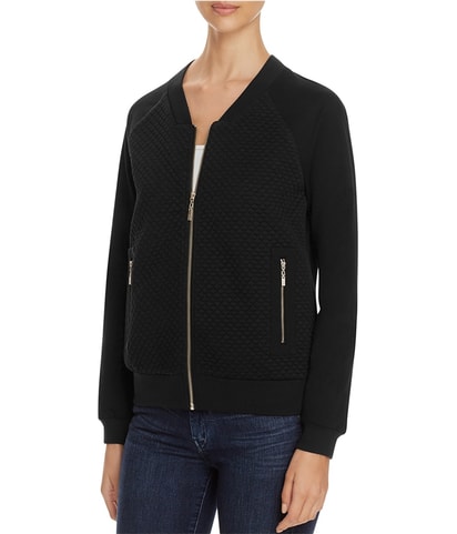 Quilted Knit Bomber Jacket