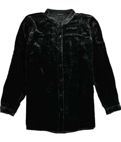 Mandarin Collar Button Down Blouse