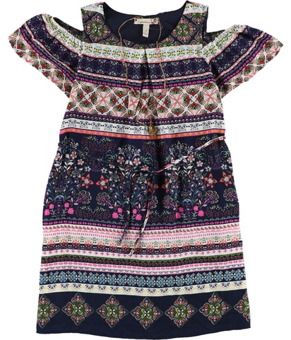 Graphic Printed Off-Shoulder Dress