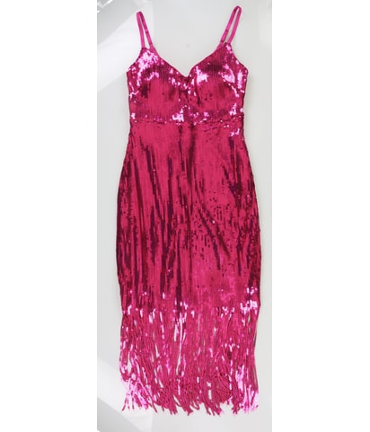 Spaghetti Strap Sequin Slip Sheath Midi Bodycon Dress