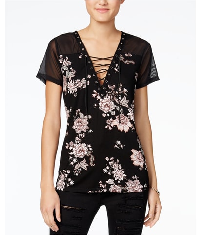Lace-Up Basic T-Shirt