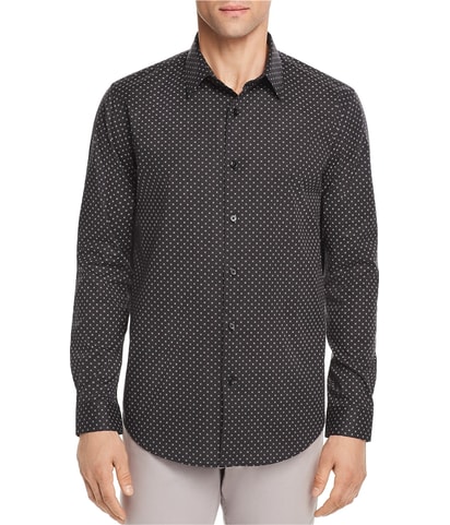Stitch Print Button Up Shirt