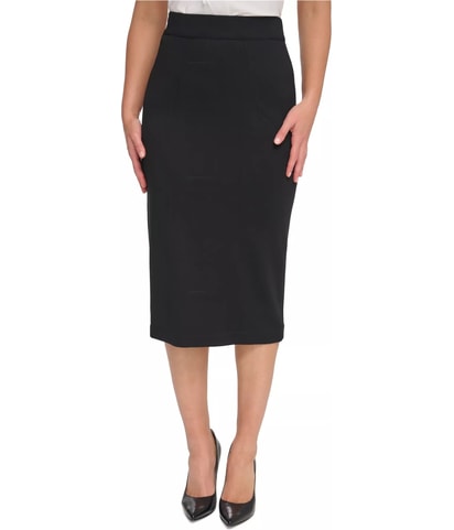 Solid Ponte Pencil Skirt