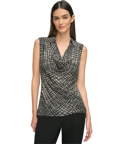 Cowl Neck Sleeveless Blouse Top