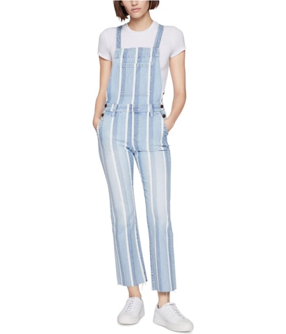 3-Tone Wide Leg Overalls Casual Pants