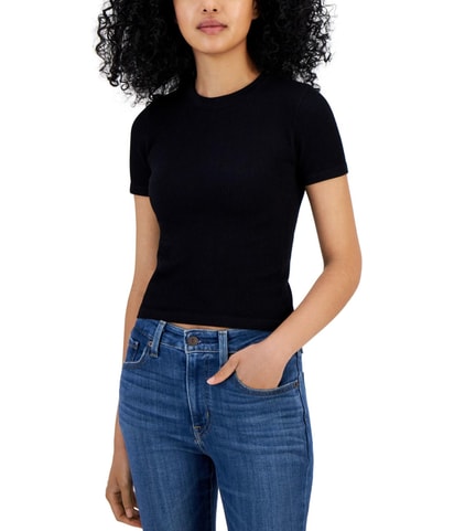 Ribbed Tee Embellished T-Shirt