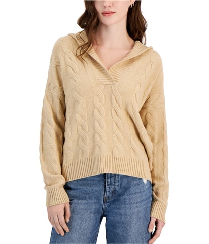 Cable-Knit Hoodie Sweatshirt
