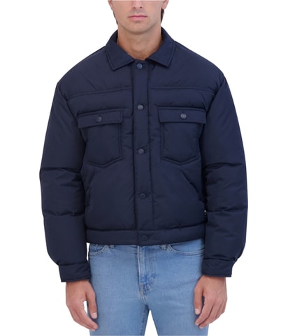 Vintage Inspired Trucker Puffer Jacket