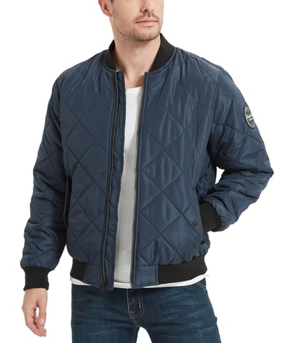 Diamond Quilted Bomber Jacket