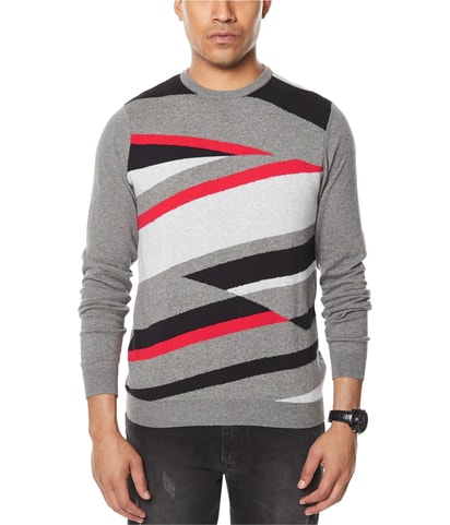 Geometric Intarsia Pullover Sweater