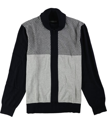 Zig-Zag Colorblocked Cardigan Sweater