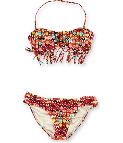 Chevron Fringe Side Tab 2 Piece Bandeau