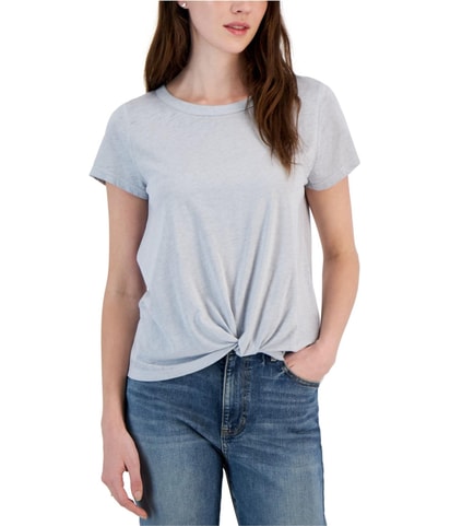 Twist Front Basic T-Shirt