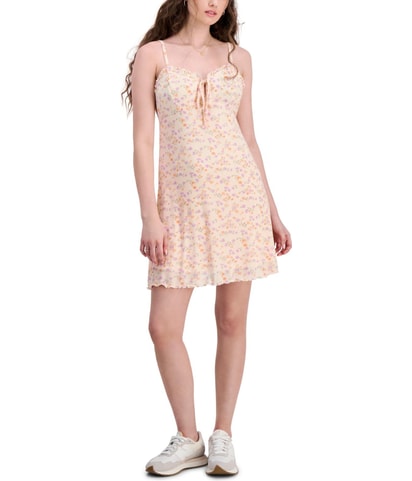 Mesh Floral Mini Dress