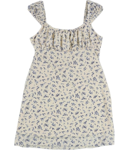 Floral Mesh Mini Dress