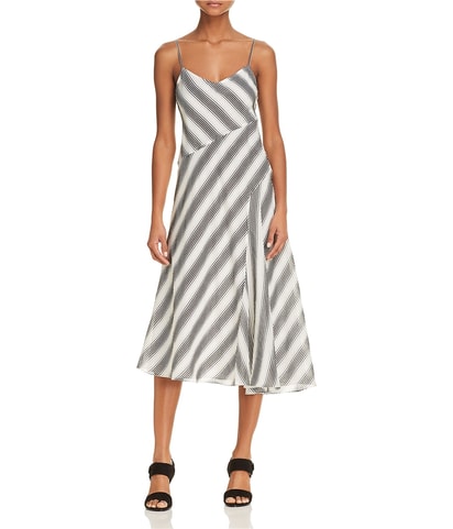 Athens Striped A-line Dress
