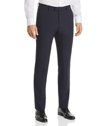Seersucker Check Straight Leg Slacks Dress Pants