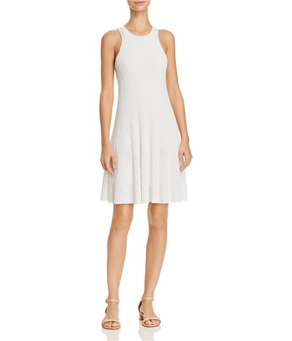 Ribbed Sleeveless Sweater Dress