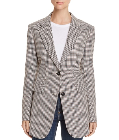 Super Cinched Plaid Blazer Jacket