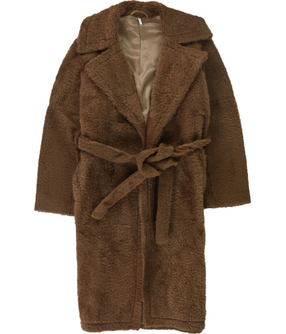 Belted Shearling Coat