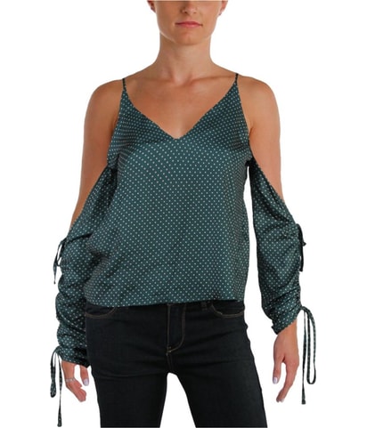 Dotted Cold Shoulder Blouse