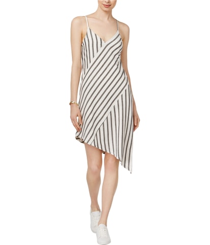 Linen Stripe Asymmetrical Dress