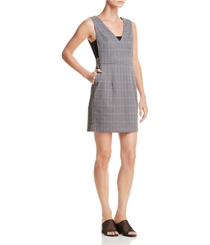 Plaid Jumper Sheath Dress