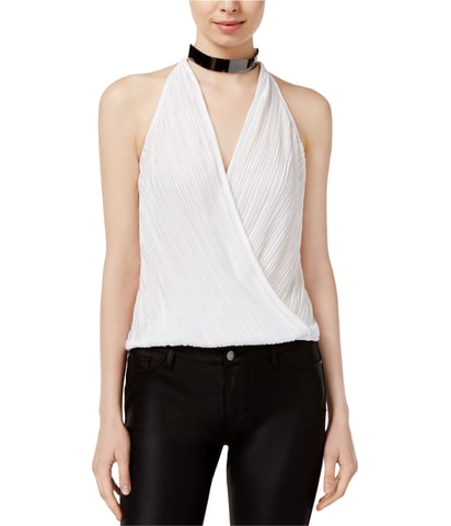 Crystal-Pleated Knit Blouse