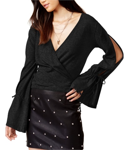 Surplice Wrap Knit Sweater