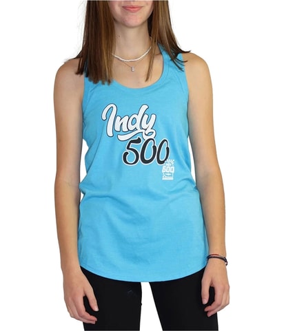 Distressed Script Racerback Tank Top