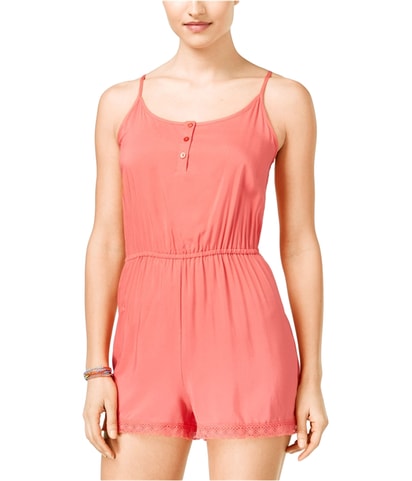 Crochet-Trim Romper Jumpsuit