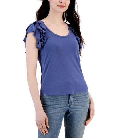 Flutter Sleeve Knit Blouse