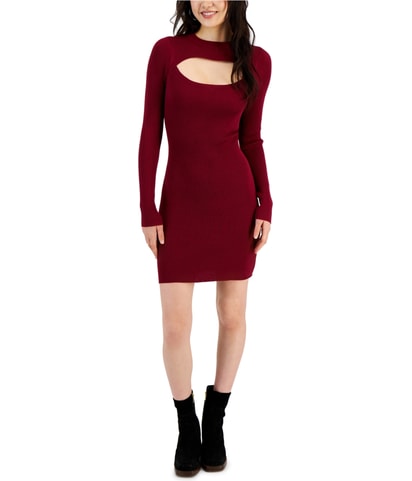 Cut Out Neck Sweater Dress