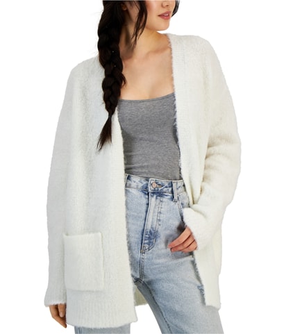 Boucle Open-Front Cardigan Sweater