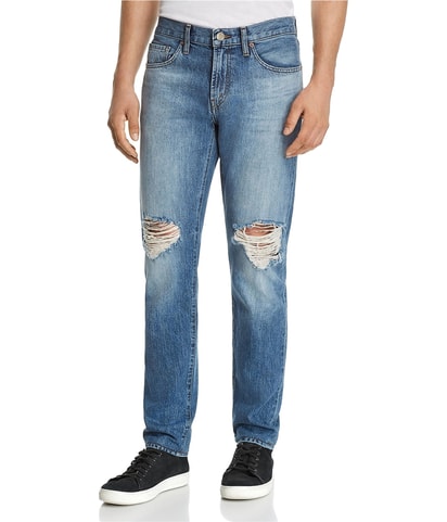 Distressed Tapered Slim Jeans